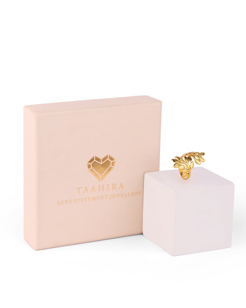 TAAHIRA Open Leaf Adjustable Ring - Image 3